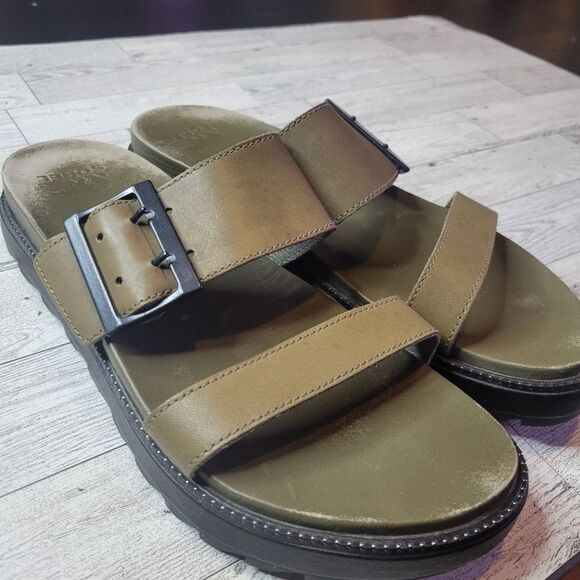 Sorel Womens Roaming Buckle Slide Sandal Green Size 8.5 - Picture 5 of 6